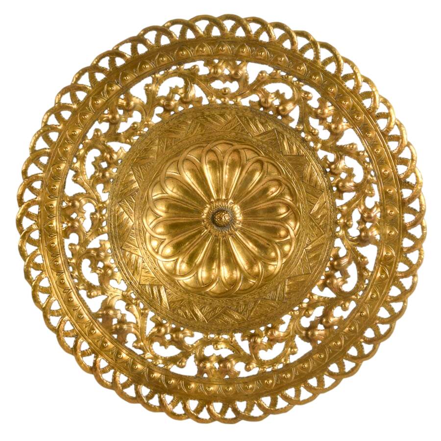 Pair of Italian Brass Geometric Wall Art-4