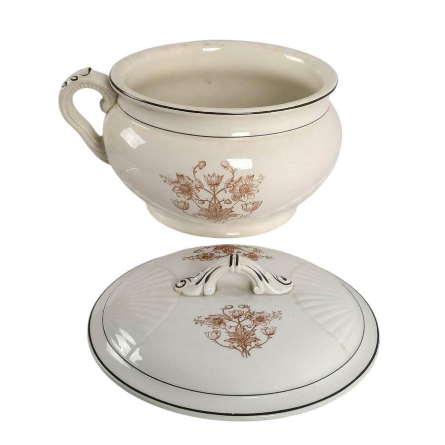 Antique Ironstone China Chamber Pot-9