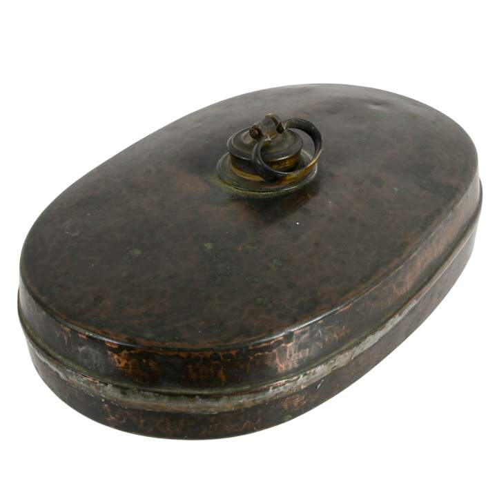 Antique Signed F.A. Schreider Copper Bed Warmer-3