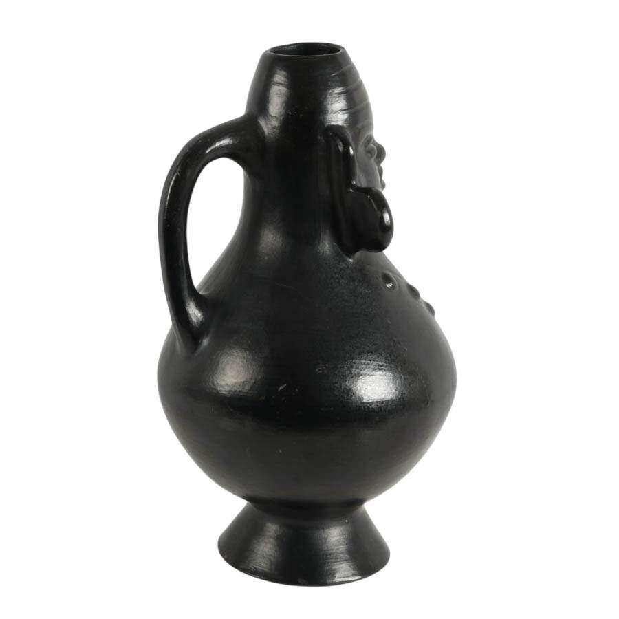 Chavín Culture Blackware Replica Folk-Art Pitcher-9