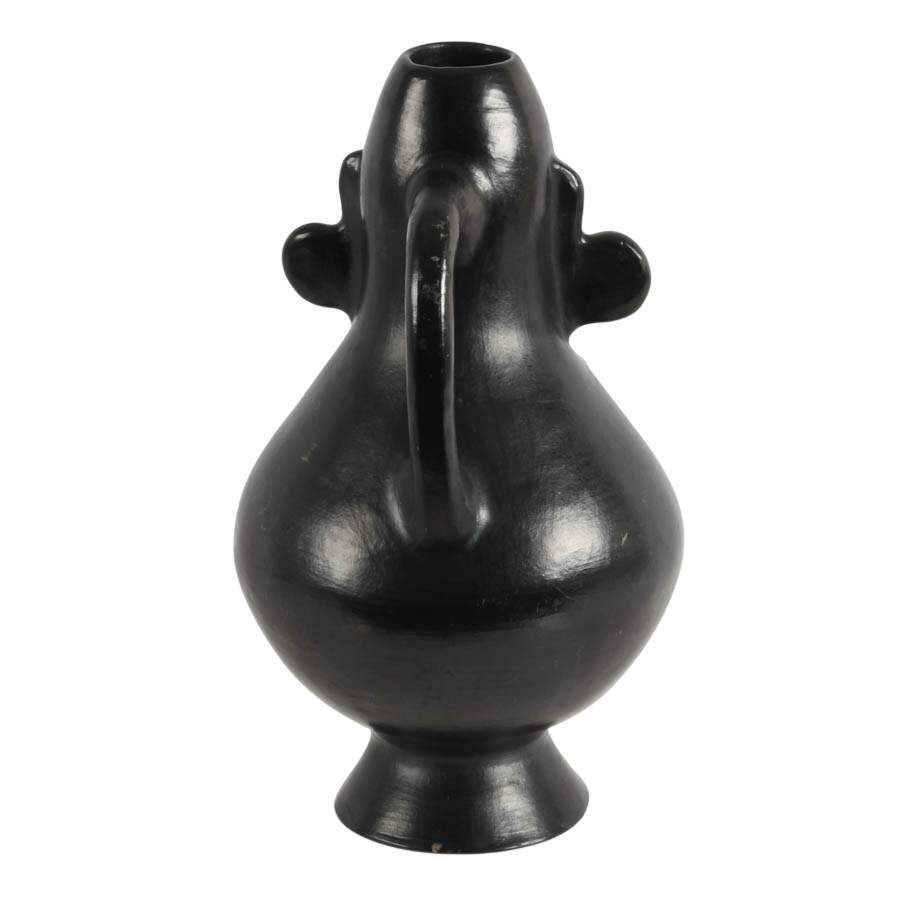 Chavín Culture Blackware Replica Folk-Art Pitcher-8