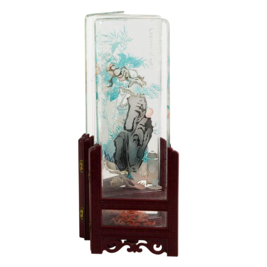 Chinese Screen-Printed Glass Divider-5