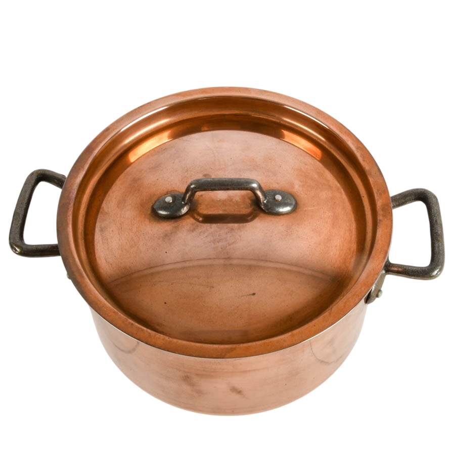 Matfer Bourgeat Copper Casserole Pot with Lid-2