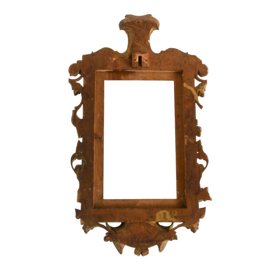 Antique Napoleon III Period Carved and Gilded Wood Masonic Frame-9