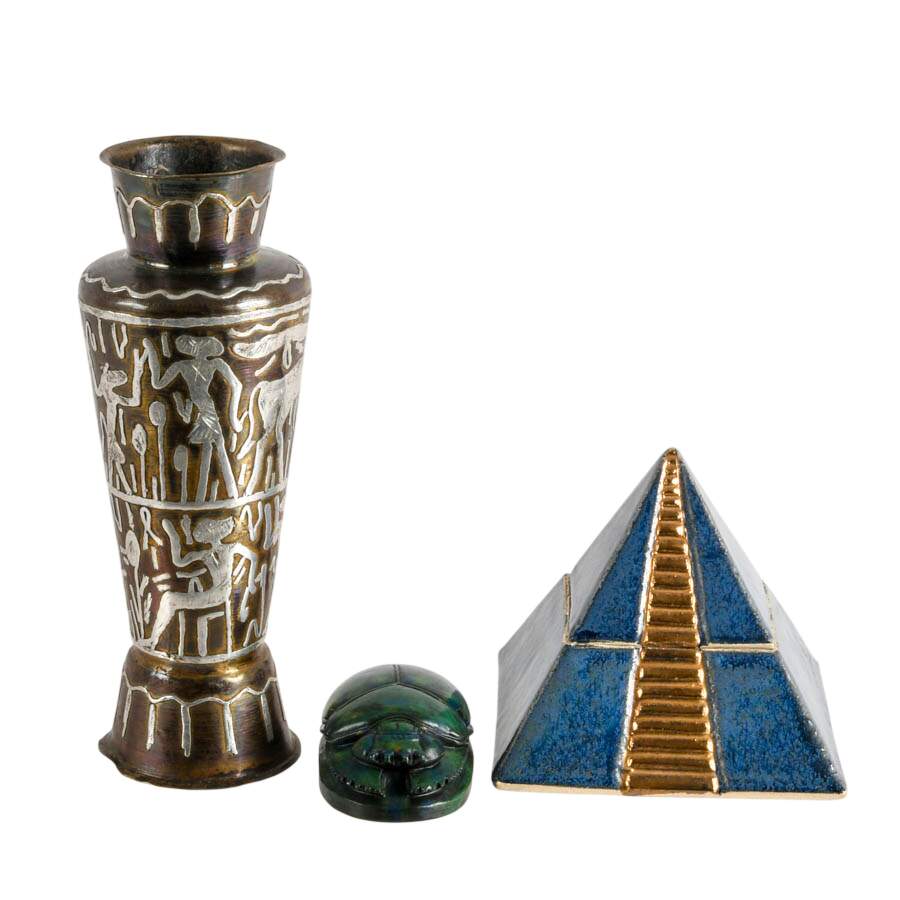 Set of Three Egyptian Décor Accents-1