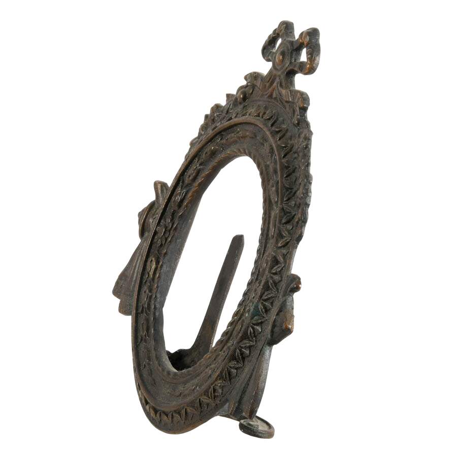 19th-Century Ornate Rococo Brass Frame-4
