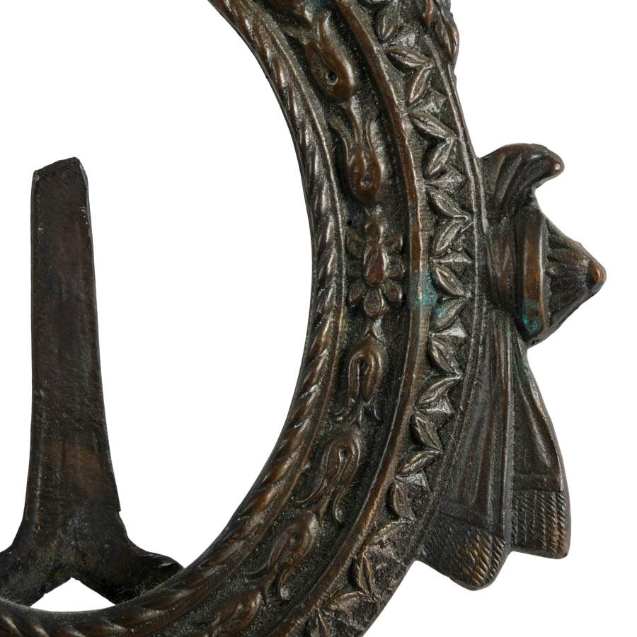 19th-Century Ornate Rococo Brass Frame-3
