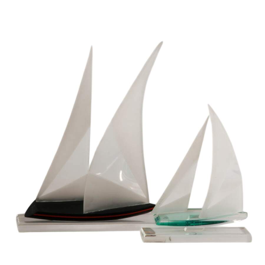 Pair of Wintrade Acrylic Sailboats-3