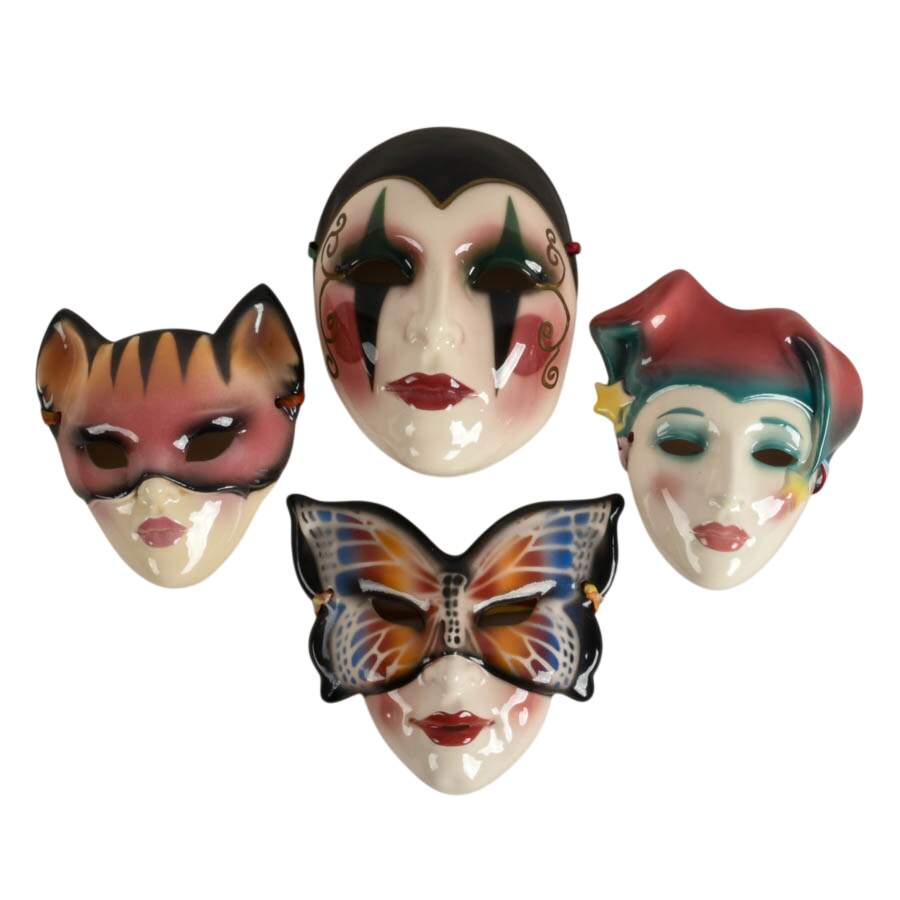 Four Clay Art Masquerade Masks-1