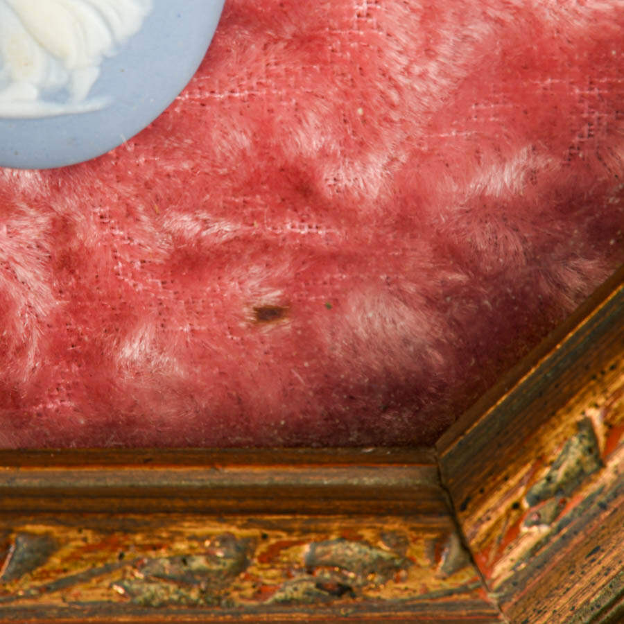 1950's Fragonard Fan Shadow Box with Bisque Cameo-5