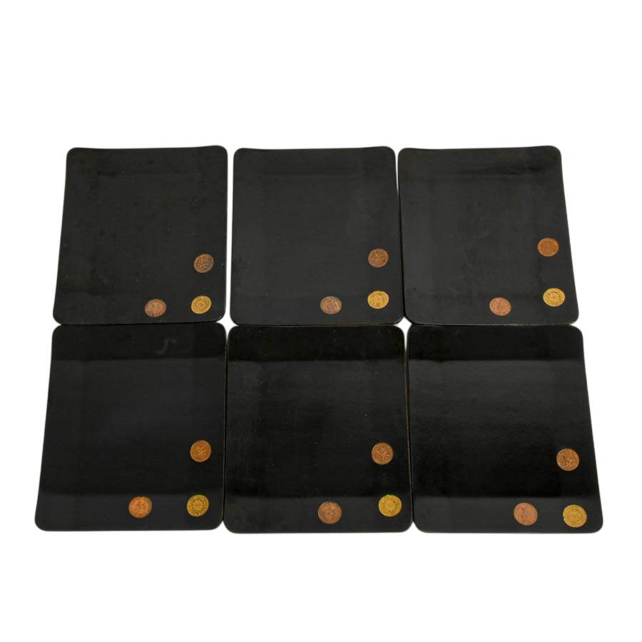 Set of Six Couroc of Monterey Small Coin Trays-2