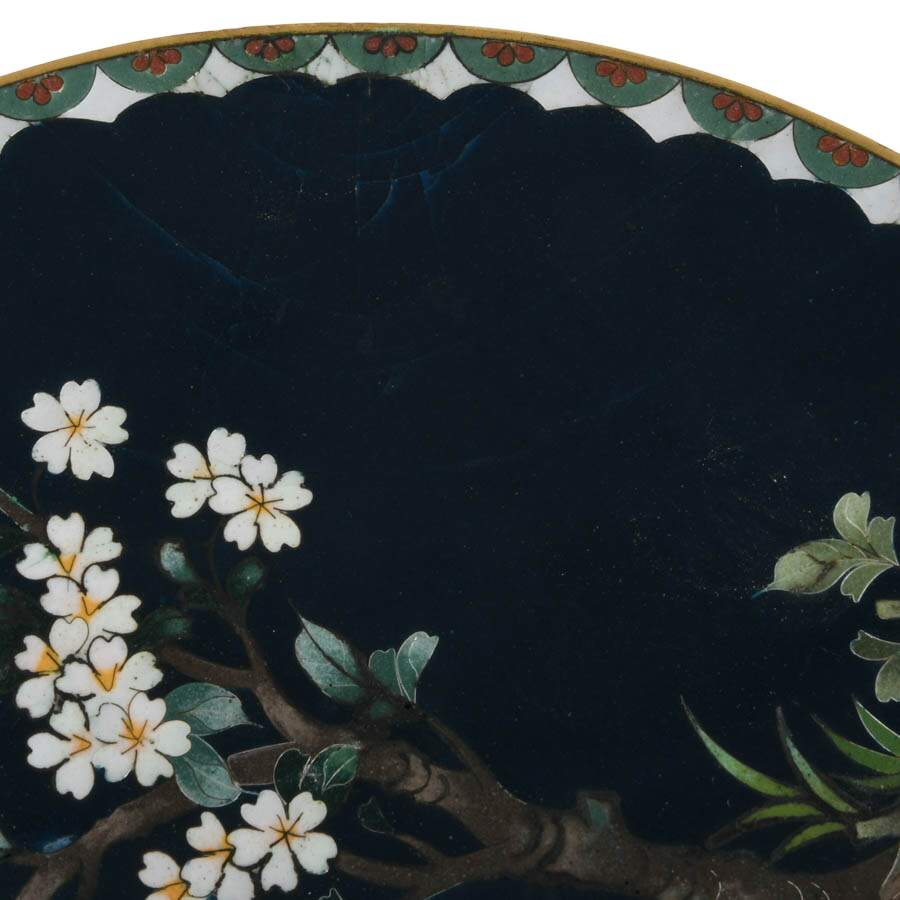 Pair of Japanese Cloisonné Plates-6