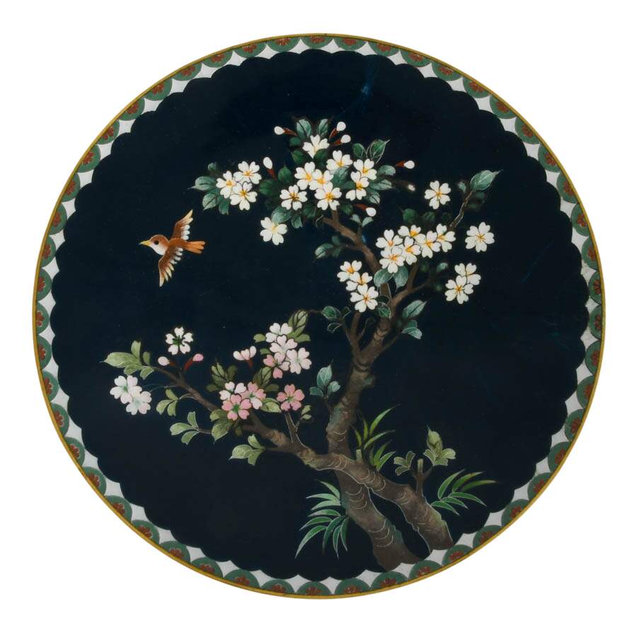 Pair of Japanese Cloisonné Plates-5