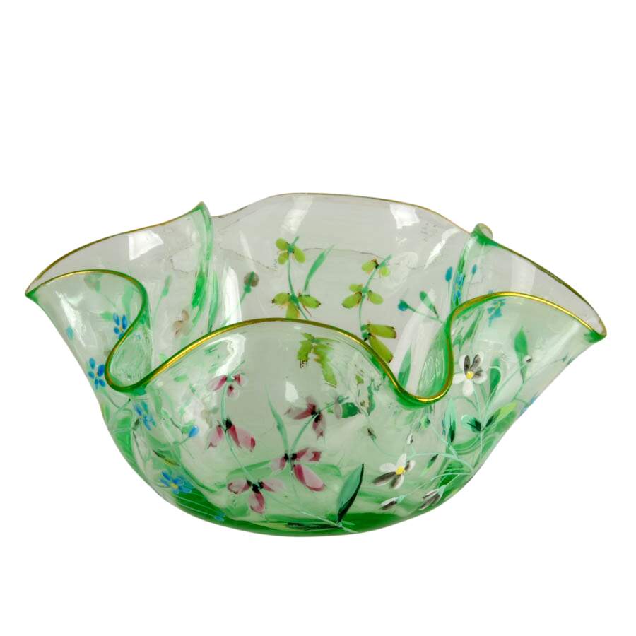 Set of Hand-Painted Floral Bon Bon Bowls-5