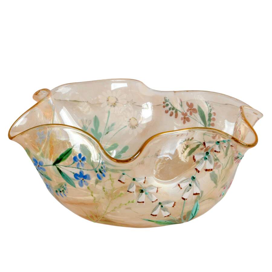 Set of Hand-Painted Floral Bon Bon Bowls-4
