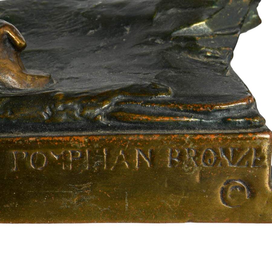Pompeian Bronze Art Deco Rip Van Winkle Book Ends inspired by N.C. Wyeth-9