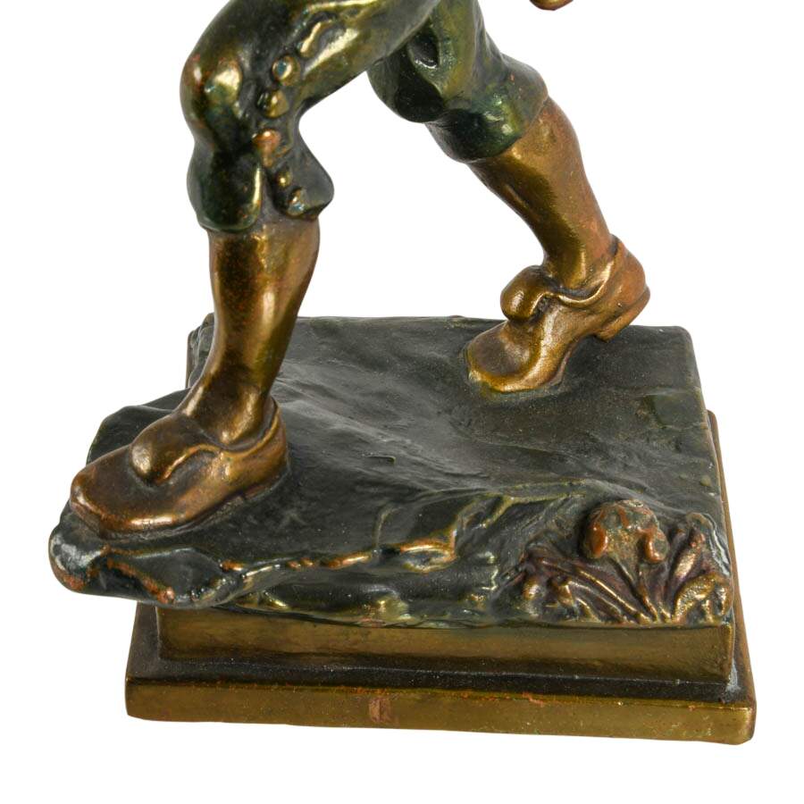 Pompeian Bronze Art Deco Rip Van Winkle Book Ends inspired by N.C. Wyeth-3