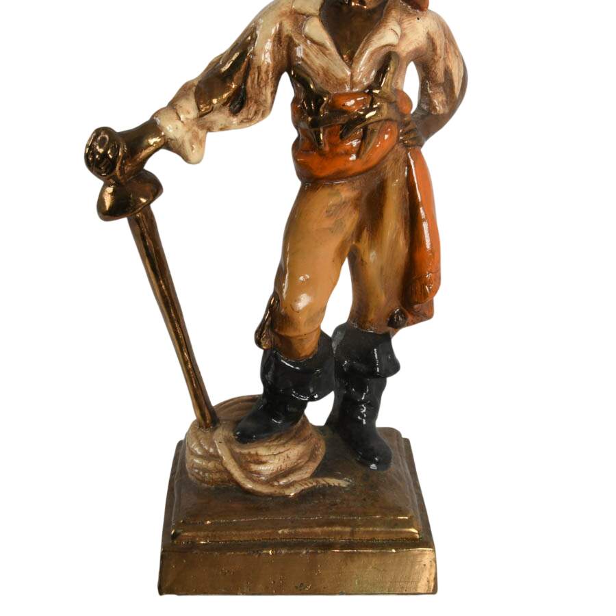 Pair of Jolly Roger Swashbuckler Bookends After Paul Herzel-3