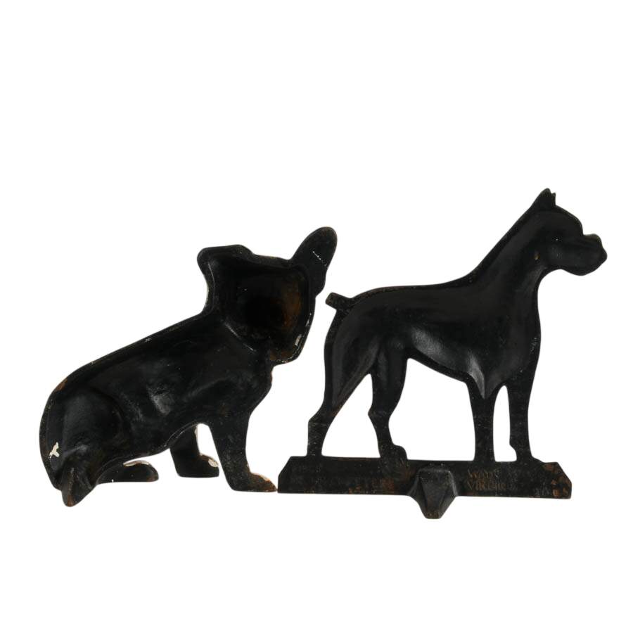 Pair of Cast Iron Dog Doorstops-3
