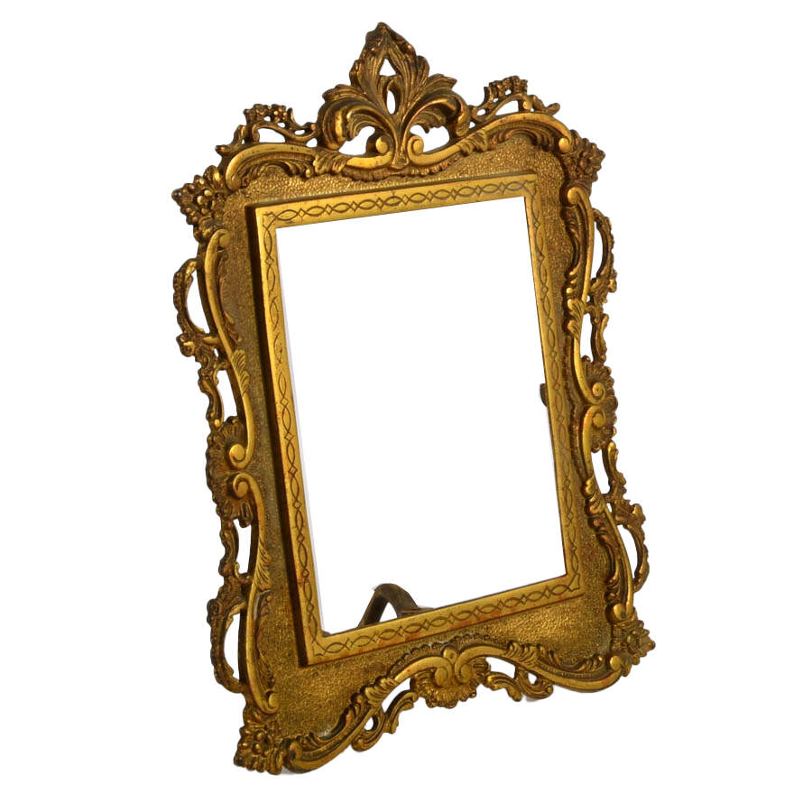 Antique Ornate National Brass and Ironworks Photo Frame-5
