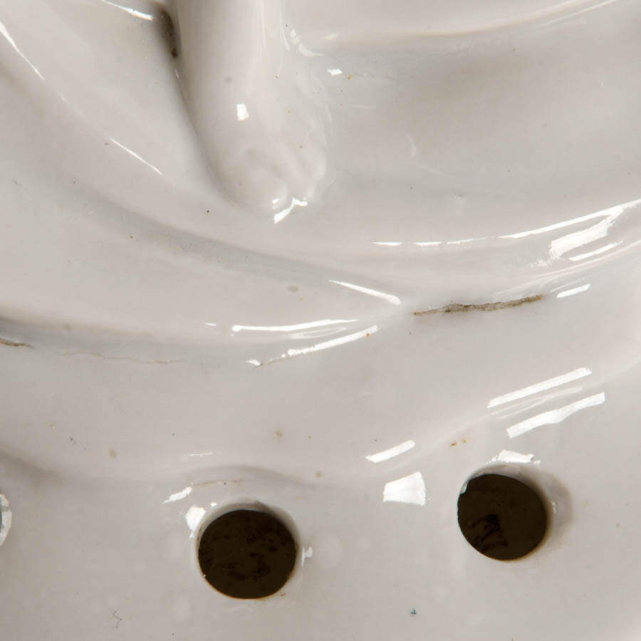 Vintage German Art Deco White Porcelain Coronet Dancer Flower Frog-7
