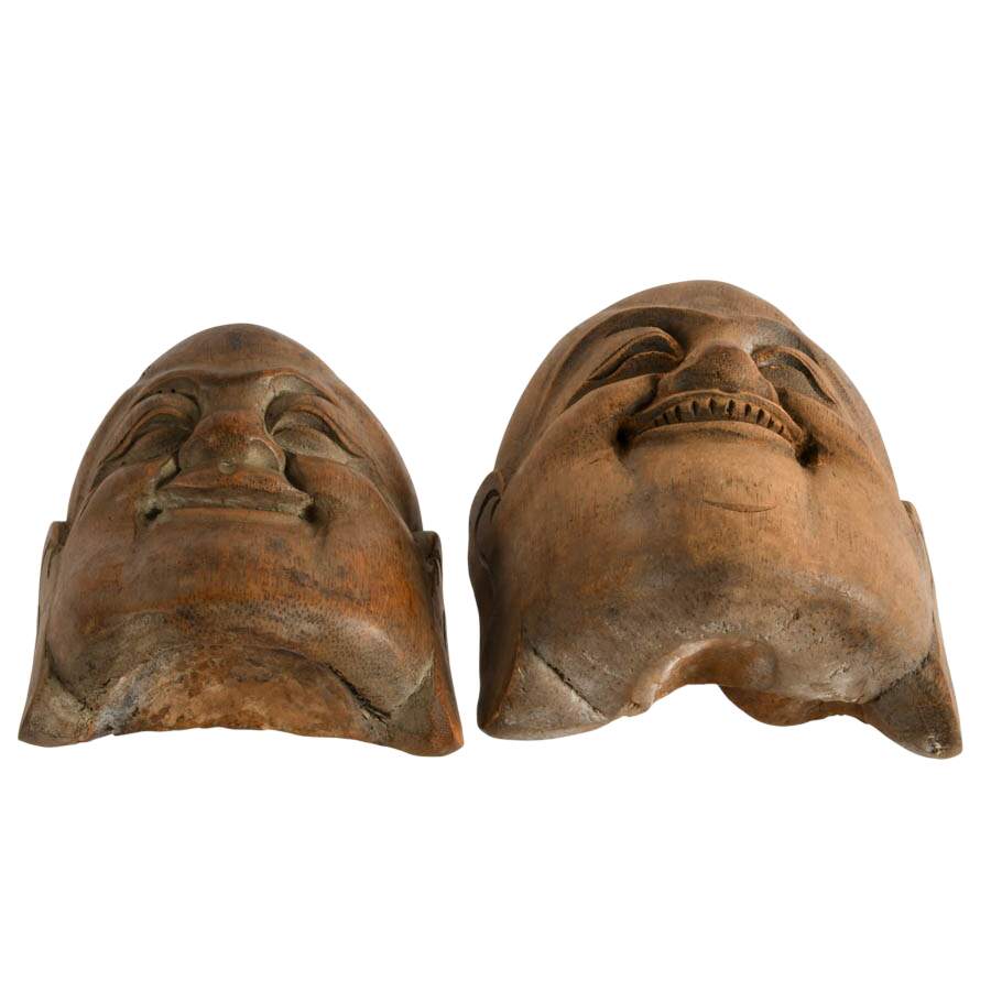Pair of Hand-Carved Bamboo Hoteis Wall Décor-8
