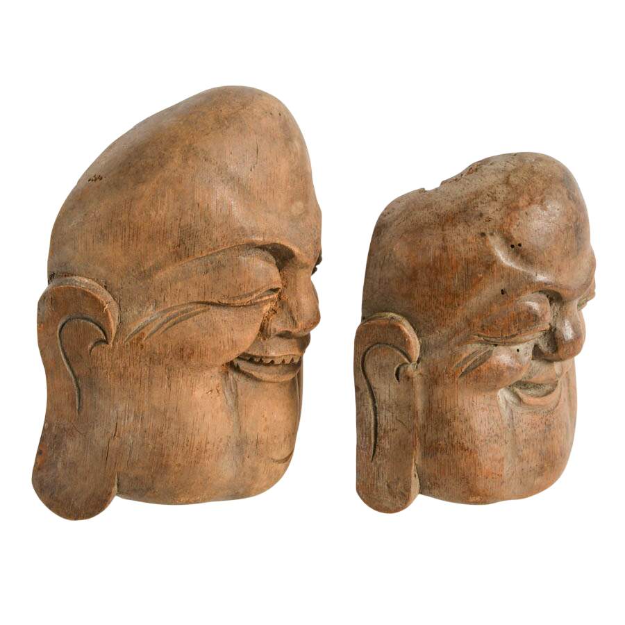 Pair of Hand-Carved Bamboo Hoteis Wall Décor-5