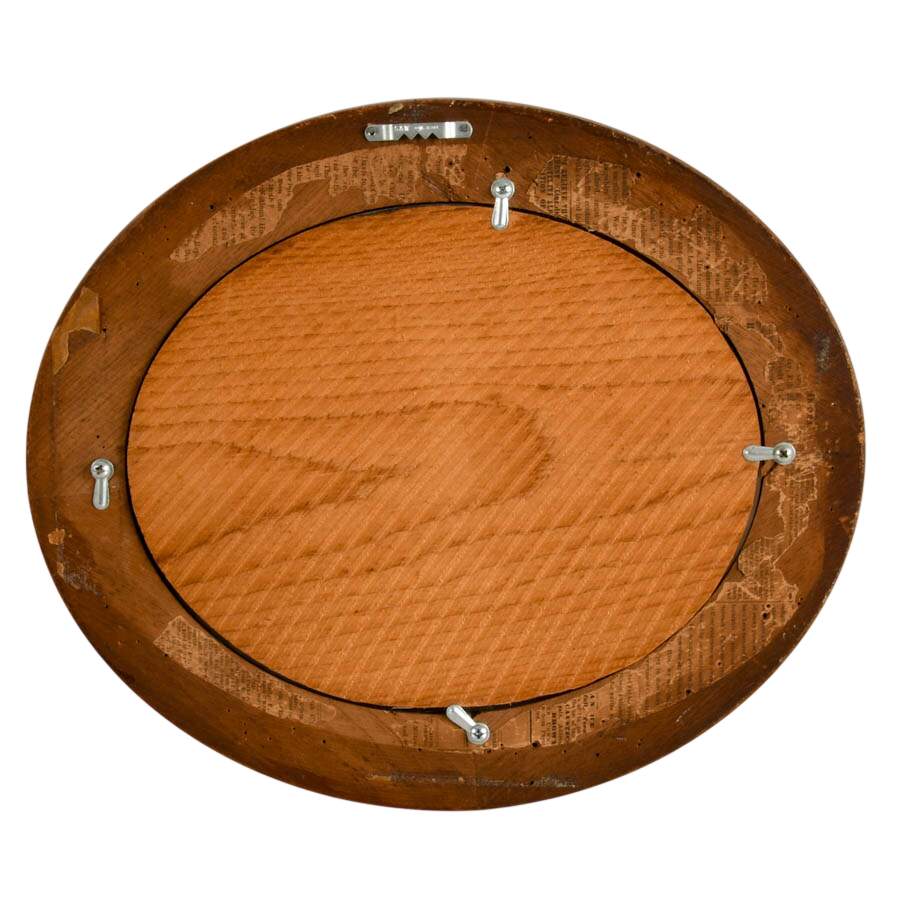 Antique Wooden Oval Frame-5