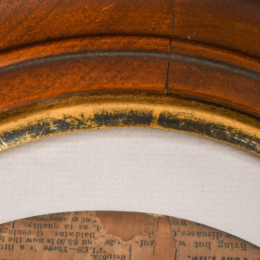Antique Wooden Oval Frame-4