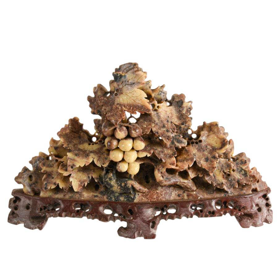 Chinese Carved Soapstone Figurative Décor-1