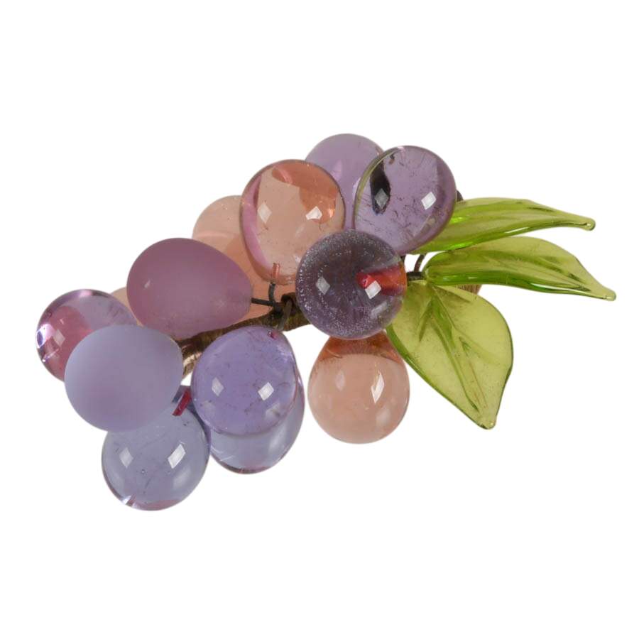 Victorian Hand-Blown Glass Grapes-3