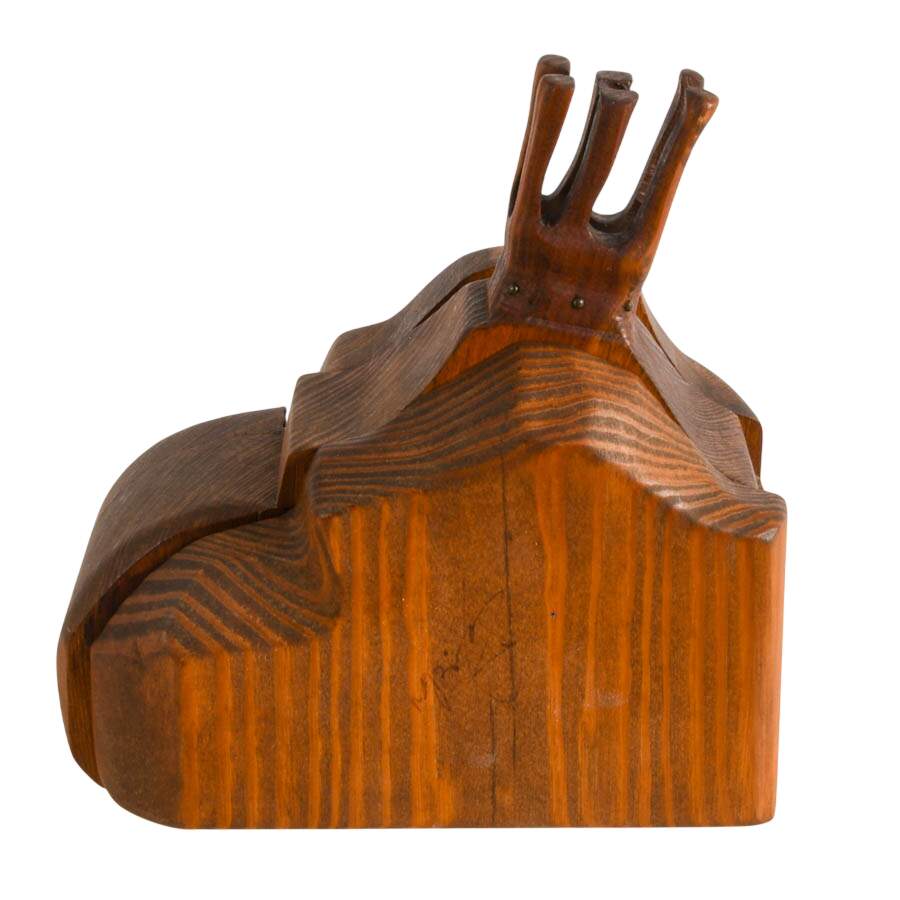 Signed Hand-Carved Wooden King-5