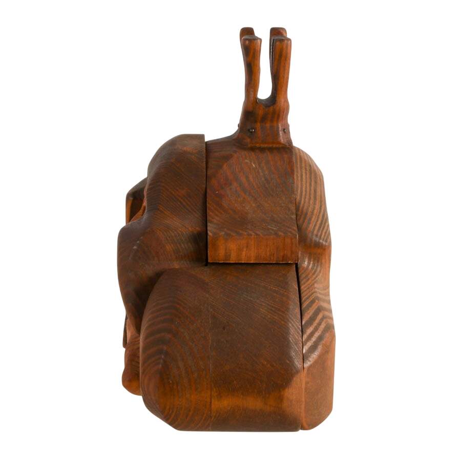 Signed Hand-Carved Wooden King-4