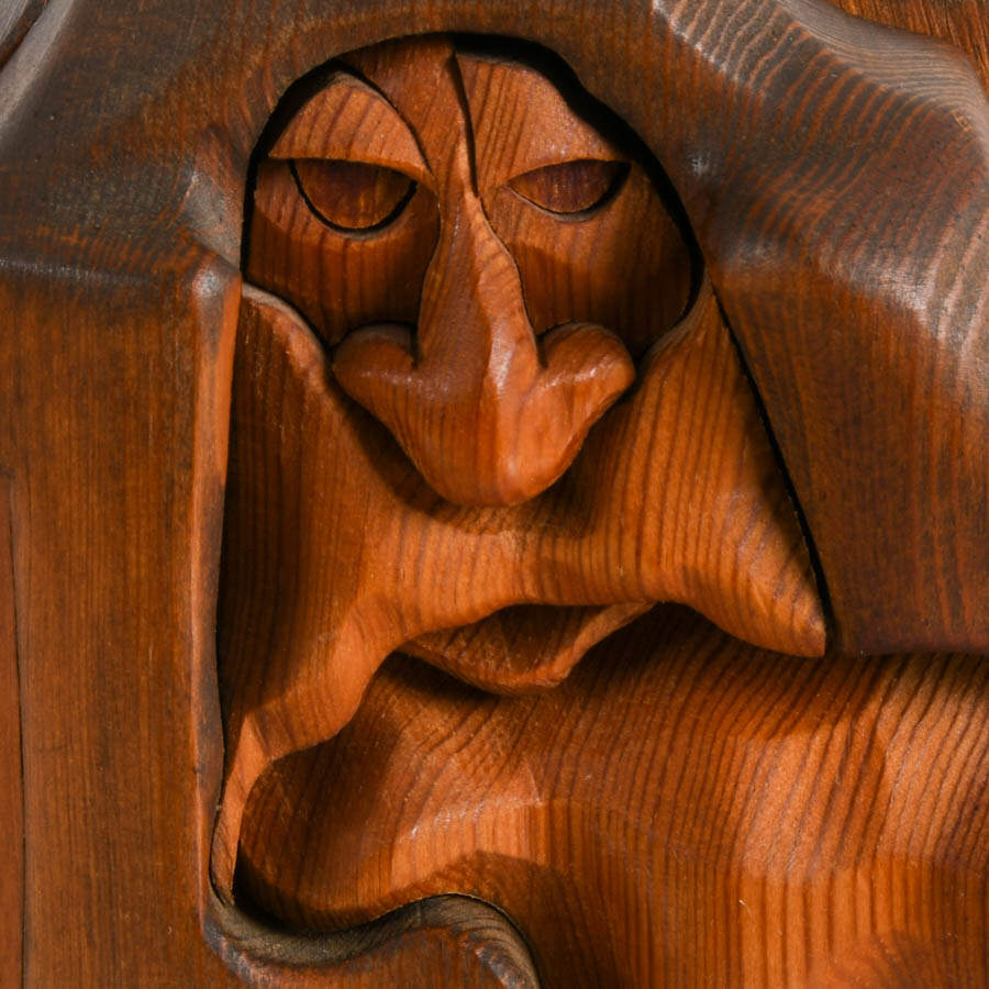Signed Hand-Carved Wooden King-2