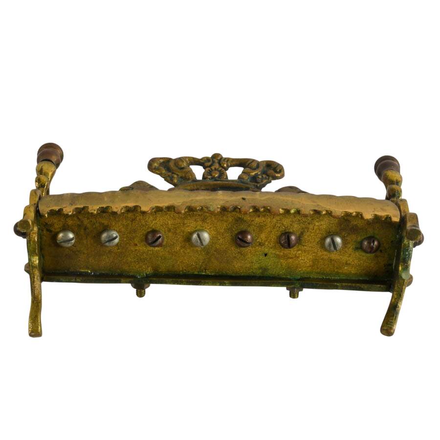 Antique Brass Hanukkah Menorah-7