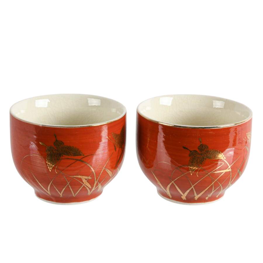 Japanese Tea Ceremony Set: Metal Kyusu, Natsume, Teacup-5