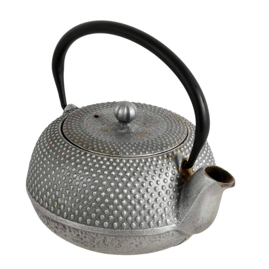 Japanese Tea Ceremony Set: Metal Kyusu, Natsume, Teacup-3