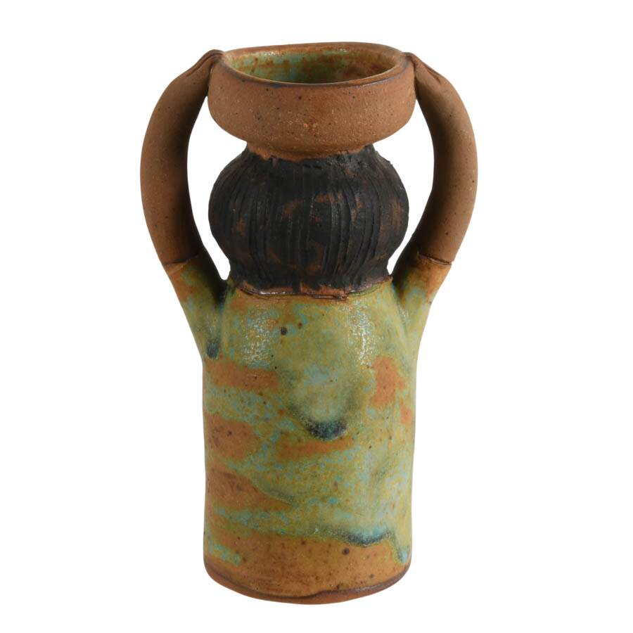 Mid-Century Mary Lindheim Hand-Made Pottery Figure-5