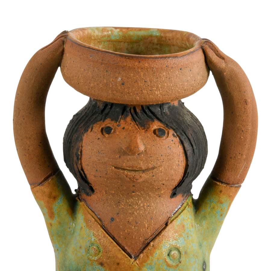 Mid-Century Mary Lindheim Hand-Made Pottery Figure-2