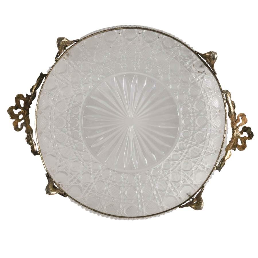 Pair of Art Nouveau Silverplate Serving Dishes with Cut Glass Inserts-9