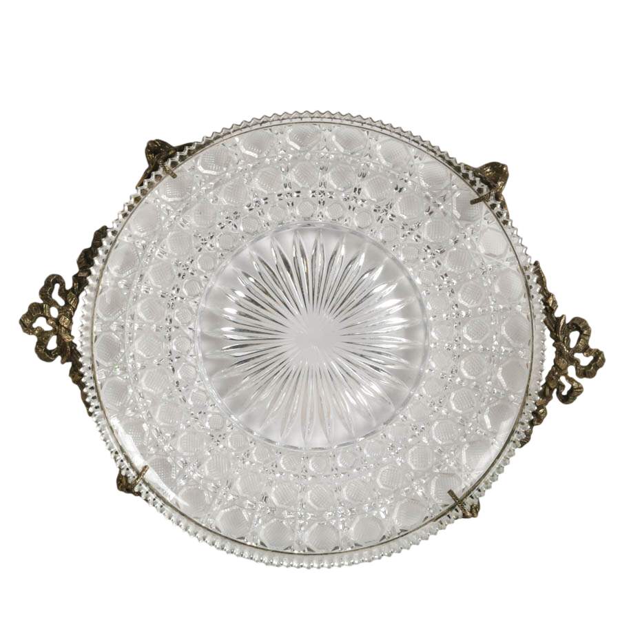 Pair of Art Nouveau Silverplate Serving Dishes with Cut Glass Inserts-8