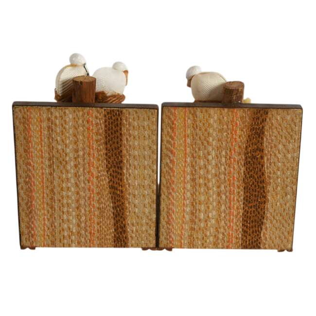 Pair of Hand-Made Shell Beach Scene Bookends-10