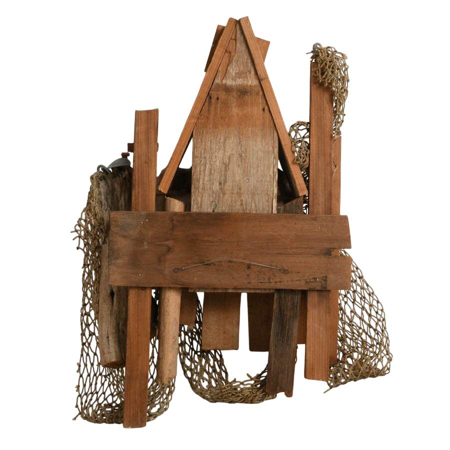 Handmade "Craby Bill's" Driftwood Shack-11