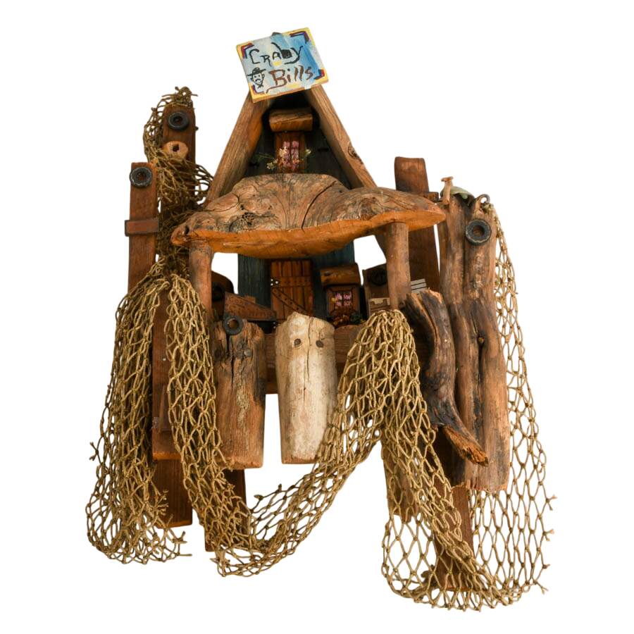 Handmade "Craby Bill's" Driftwood Shack-9