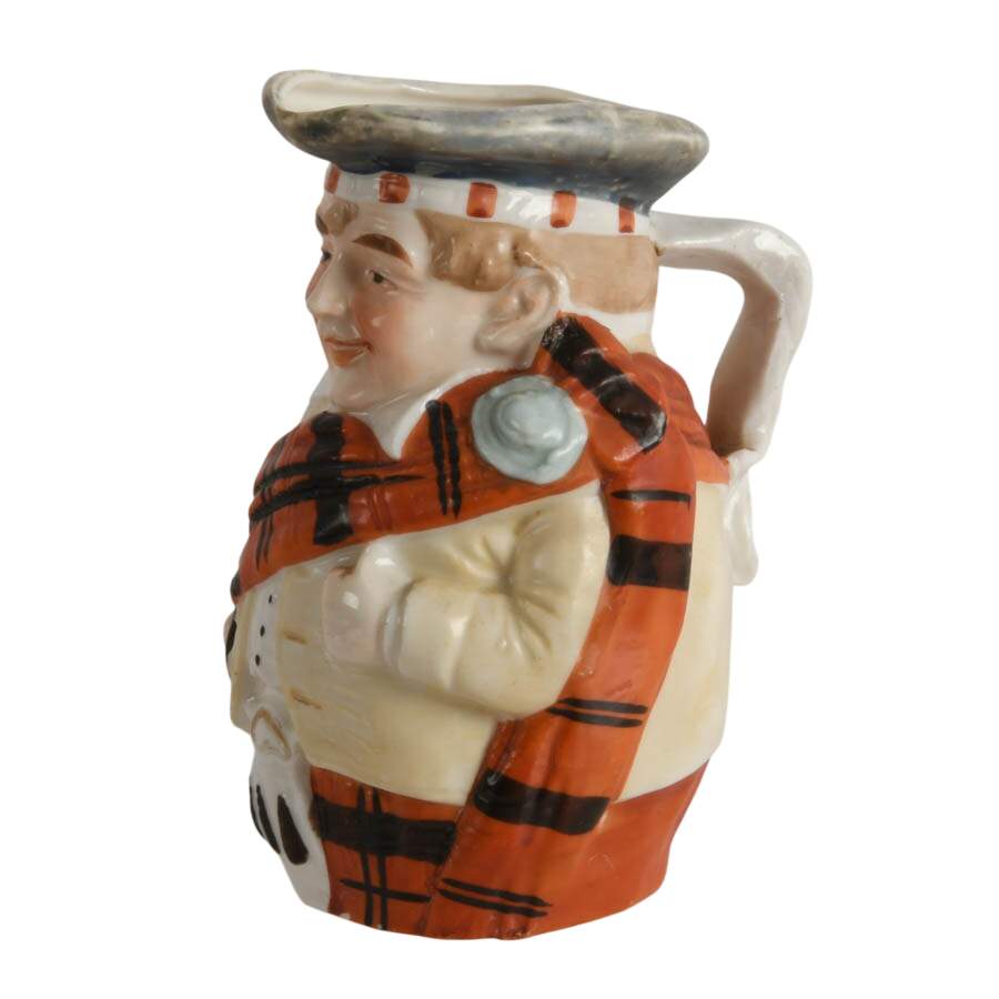 Scotsman Character Porcelain Jug Attributed to Schafer & Vater-4