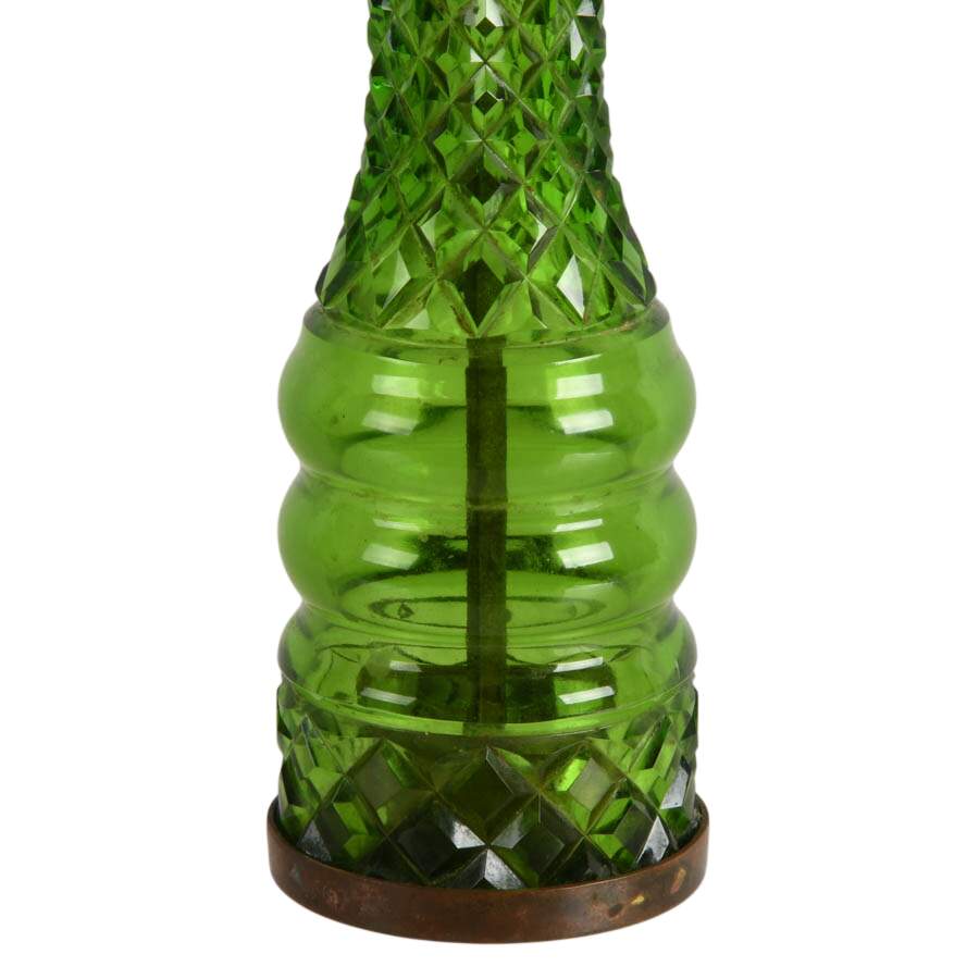 French Absinthe-Green Cut Crystal Pepper Grinder-4