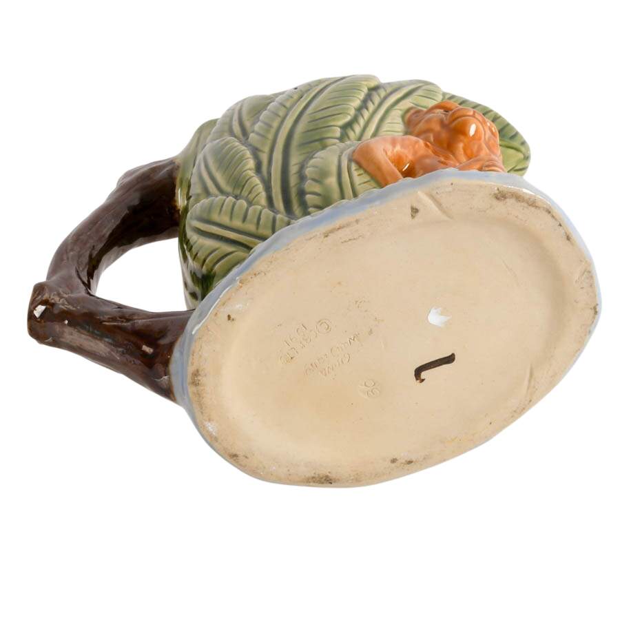 CBK Ltd. Ceramic Majolica Wan Jiang Jungle Monkey Pitcher-7