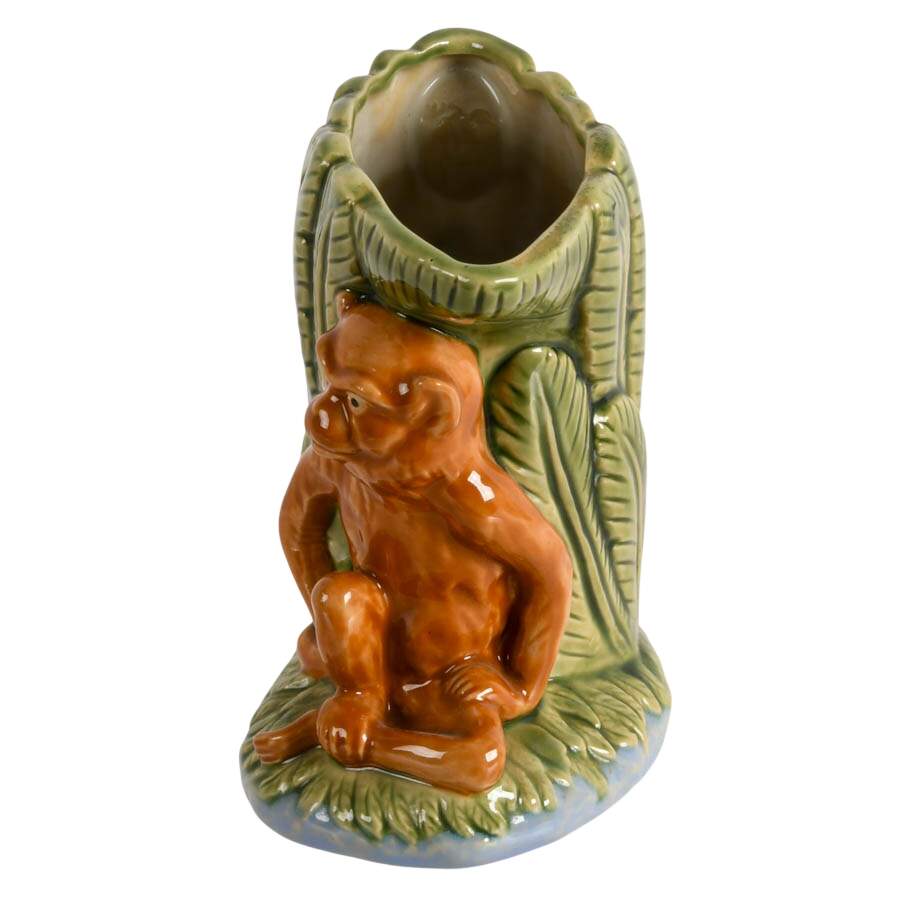 CBK Ltd. Ceramic Majolica Wan Jiang Jungle Monkey Pitcher-5