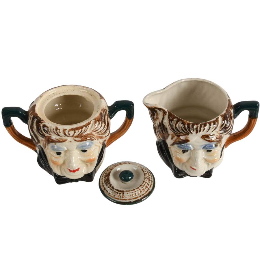 Japanese Toby-Style Lidded Three Tea Set-7