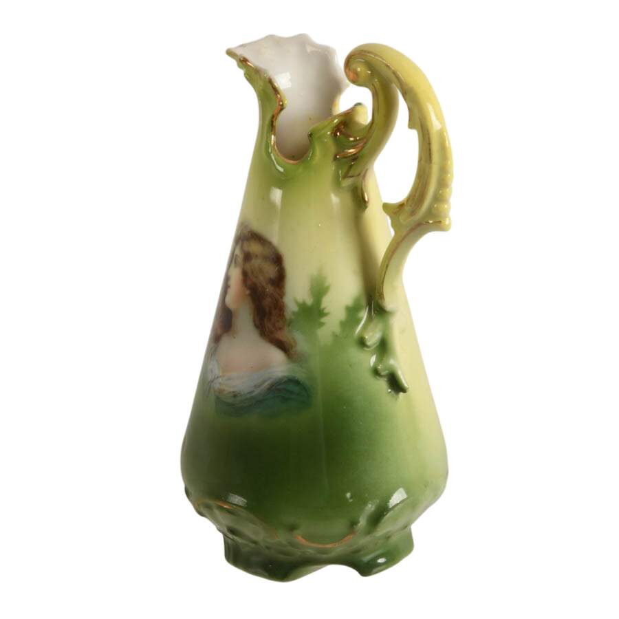 Antique 19th Century Austrian Portrait Pitcher-4